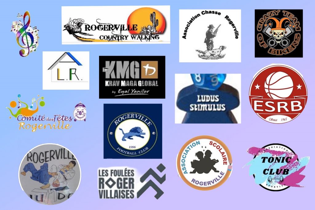 Photo montage de tous les logos des associations de Rogerville